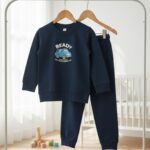 Premium Dark Blue Co-ord Set — Durable Top and Joggers for Kids - Image 2