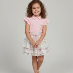 Girls Stylish Top & Voluminous Skirt Set