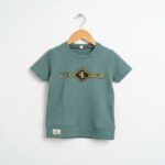 Green Shorts Set – Textured T-Shirt with Matching Shorts - Image 2