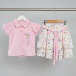 Girls Stylish Top & Voluminous Skirt Set - Image 4