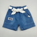 Elegant Sleeveless Top with Denim Shorts Set - Image 3