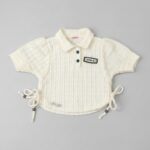 Girls Textured Polo Top & Utility Shorts Set - Image 2