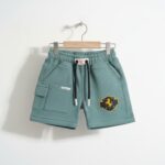Green Shorts Set – Textured T-Shirt with Matching Shorts - Image 3