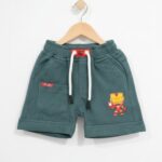 Kids Green Shorts Set – Hero Graphic T-Shirt & Matching Shorts - Image 3