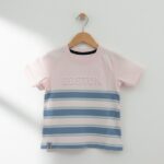 Casual Summer Shorts Set – Striped T-Shirt & Sky Blue Shorts - Image 2