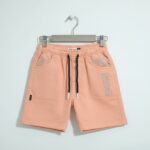 Premium Kids Summer Shorts Set – White Graphic Tee & Peach Shorts - Image 3